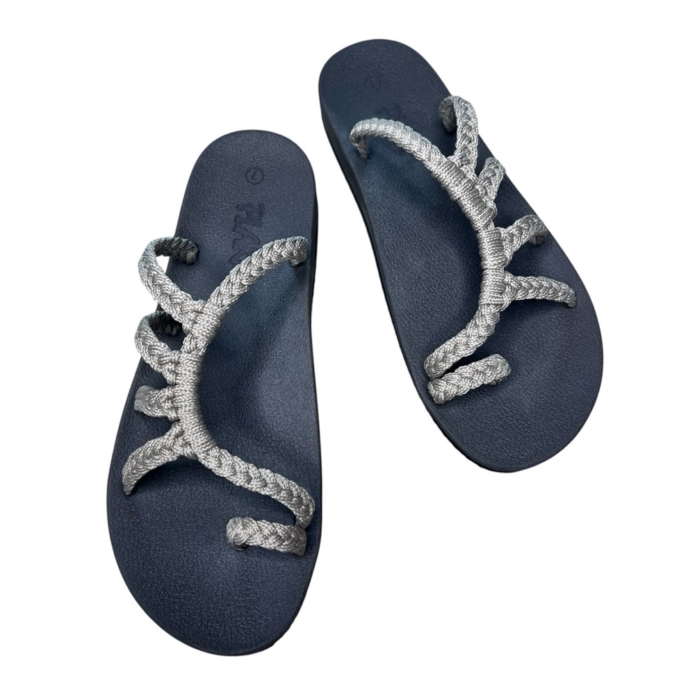 Plaka Relief Braided Arch Support Flip Flop Sandals Brazilian Sand, Women’s 7